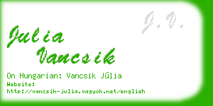 julia vancsik business card